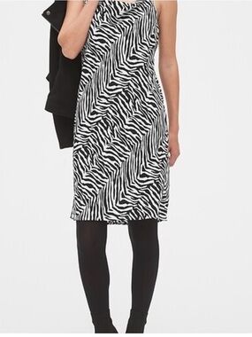 Match USA Retro Zebra Print Linen Dress 6